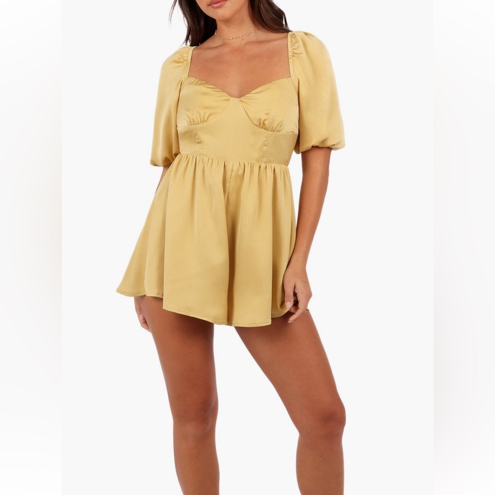 NEW Petal & Pup Billie Open Back Satin Romper